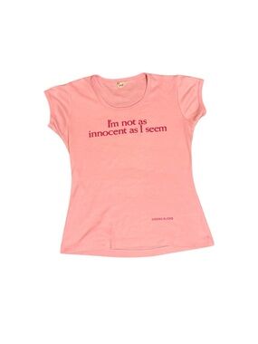 80s Vintage "I'm not as innocent as I seem" shirt Size Small